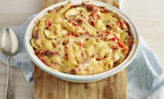 Запеканка из макарон с ветчиной