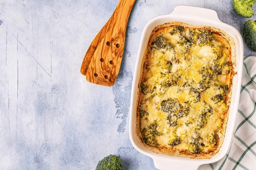 Запеканка с брокколи и курицей