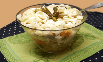 Салат с селедкой и картошкой